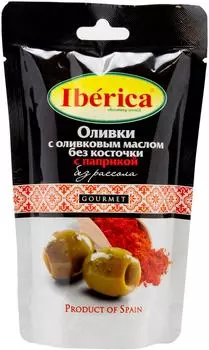 Оливки Iberica с оливковым маслом и паприкой 70г