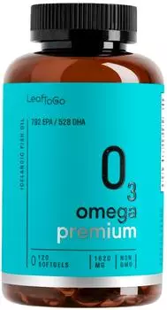 Омега 3 premium 1320 EPA/DHA рыбий жир Leaf To Go 120 капсул