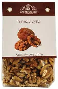 Орехи Grand Master Грецкие 200г - Vprok.ru Перекрёсток