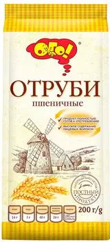 Отруби Ого Пшеничные 200г - Vprok.ru Перекрёсток