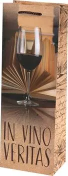 Пакет подарочный Magic Pack Книги и вино 12.7*36*8.3см