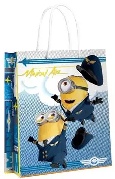 Пакет подарочный Minions 2 большой 3D дизайн 22*31*10см