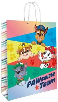 Пакет подарочный Щенячий патруль 4 большой 33.5*40.6*15.5см