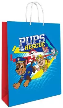 Пакет подарочный Щенячий патруль 6 большой 33.5*40.6*15.5см