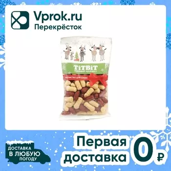 Палочки для собак TiTBiT Новогодняя коллекция Кукурузные с индейкой и говядиной 95г