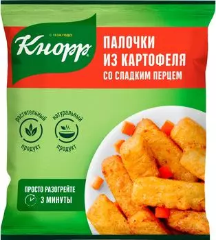 Палочки из картофеля Кнорр со сладким перцем жареные замороженные 400г
