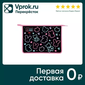 Папка для тетрадей Hatber Мой мишка на молнии А4 24.5*34*4см