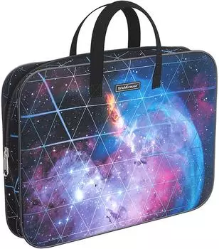 Папка Erich Krause Blue Stardust текстильная на молнии с ручками A4+