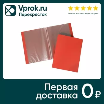Папка Hatber Line А4 40 вкладышей краснаяс доставкой!