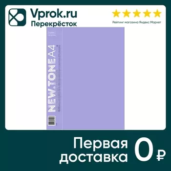 Папка Hatber Premium Newtone Pastel на 2-х кольцах А4 лаванда