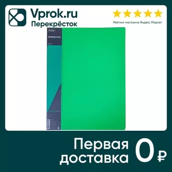 Папка Hatber Standard А4 с пружинным скоросшивателем зеленая