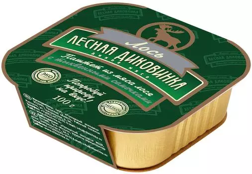 Паштет Лесная диковинка из мяса лося с тыквенными семечками 100г