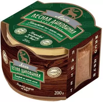 Паштет Лесная диковинка из мяса лося с тыквенными семечками 200г