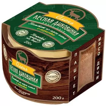 Паштет Лесная диковинка из мяса оленя с морковью 200г
