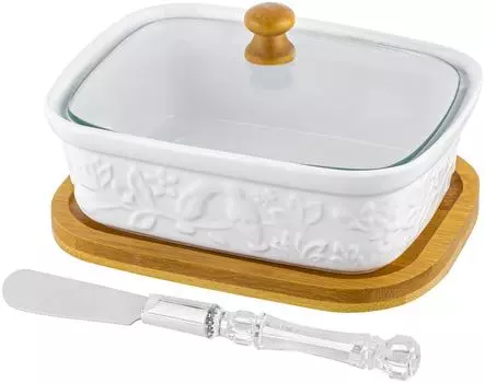 Паштетница Elan Gallery Птички с ножом 330мл