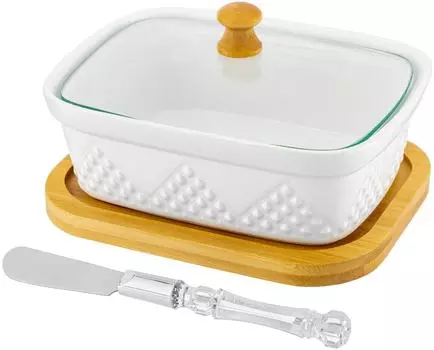 Паштетница Elan Gallery Ромбики с ножом 330мл