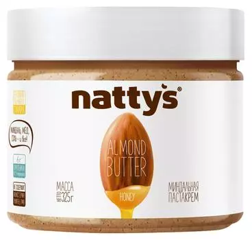 Паста миндальная Nattys с медом 325г. Доставим до двери!