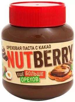 Паста Nutberry ореховая с добавление какао 350г