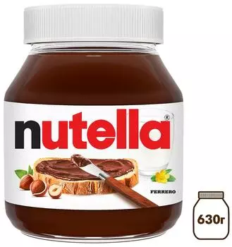 Паста Nutella ореховая с добавлением какао 630г