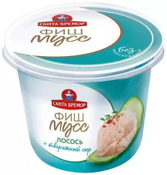 Паста Санта Бремор Фиш мусс Лосось и Творожный сыр 140г