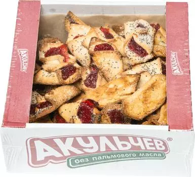 Печенье Акульчев Купелька Сдобное с малиной 750г