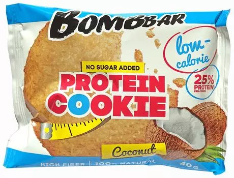 Печенье Bombbar неглазированное Кокос 40гс доставкой!