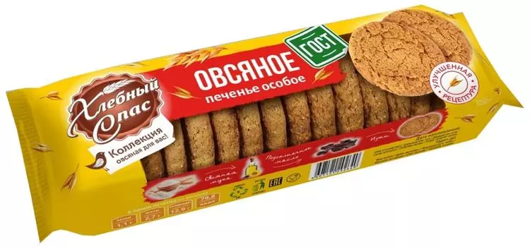 Печенье Хлебный Спас овсяное Особое 250гс доставкой!