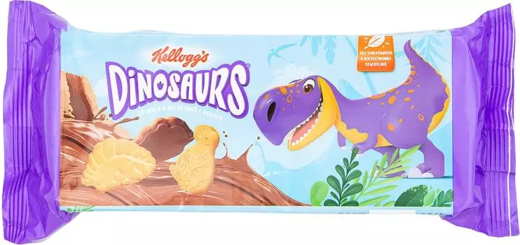 Печенье Kelloggs Dinosaurs в молочной глазури 127г