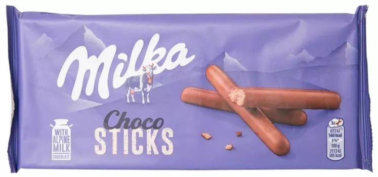 Печенье Milka Choco Lila Sticks 112г. Доставим до двери!