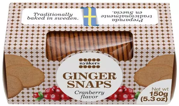 Печенье Nyakers Имбирное Клюквенное 150гс доставкой!