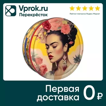 Печенье Regnum сдобное с сахарной обсыпкой клубникой и кокосовой стружкой 400г