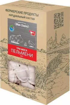 Пельмени Моя узола Три Мяса 500г