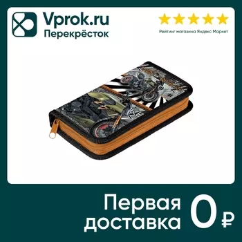 Пенал Hatber Мотобайк с таблицей умножения 19*11.5см