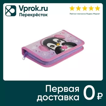 Пенал Hatber Пингвиненок Ми ми 3D с таблицей умножения 19*11.5см