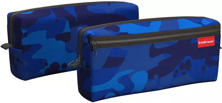 Пенал квадро Erich Krause Sea Camo с двумя отделениями 210*100*50мм