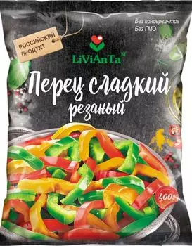 Перец Livianta сладкий резаный 400г. Доставим до двери!