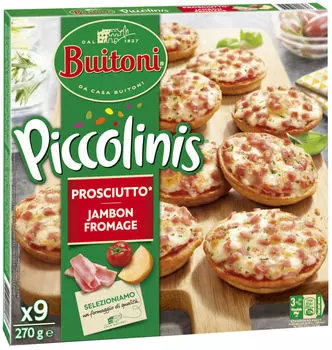 Пицца Buitoni Пикколини Ветчинные 9шт 270г