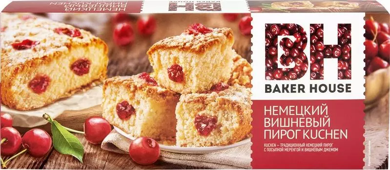 Пирог Baker House Kuchen Вишневый 350г. Закажите онлайн!