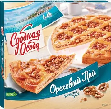 Пирог Сдобная Особа Ореховый Пай Грецкий орех 450г