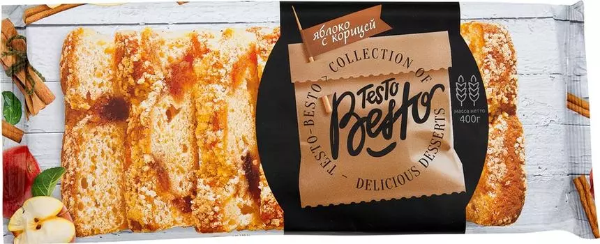 Пирог Testo Besto Баварский Яблоко с корицей 400г