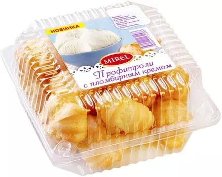 Пирожное Mirel Профитроли с пломбирным кремом 180г