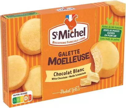 Пирожные St Michel бисквитные с белым шоколадом 180г