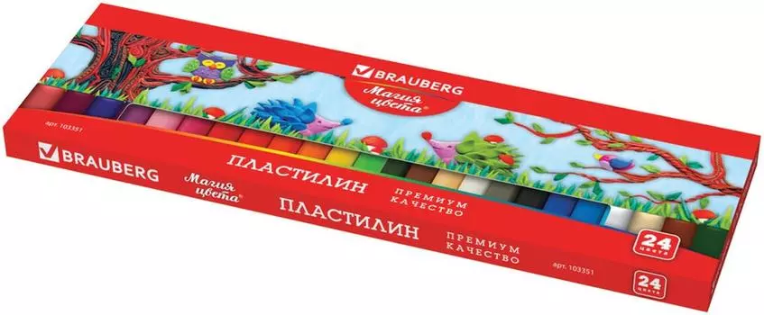 Пластилин Brauberg Магия Цвета 24 цвета