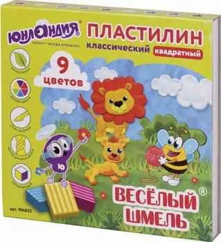 Пластилин Юнландия Весёлый Шмель 9 цветов