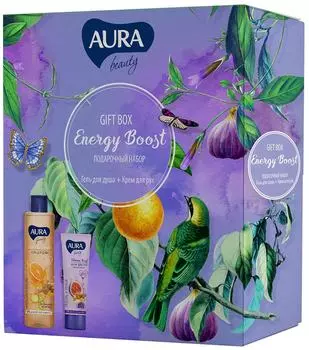 Подарочный набор Aura Beauty Energy Boost Гель для душа 250мл + Крем для рук 75мл
