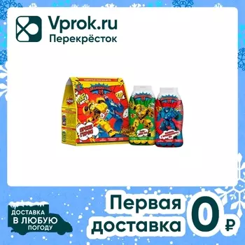 Подарочный набор Мегамонстры Яркие герои Гель-пена 2в1 250мл + Шампунь с кондиционером 2в1 250мл