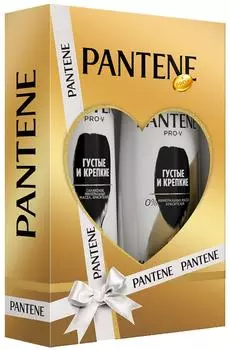 Подарочный набор Pantene Pro-V Густые и крепкие Шампунь для волос 250мл + Бальзам-ополаскиватель 200мл