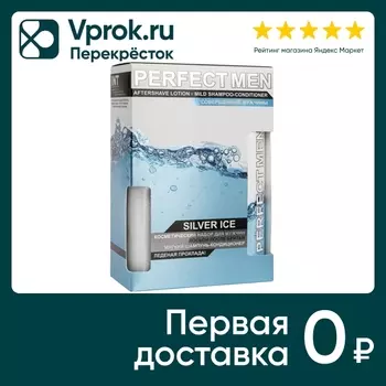 Подарочный набор Perfect Men Silver Ice Шампунь-кондиционер для волос 250мл + Лосьон после бритья 100мл