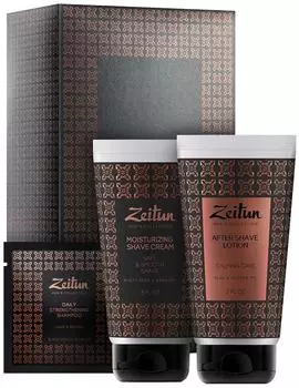 Подарочный набор Zeitun для мужчин Идеальная гладкость Крем для бритья Лосьон после бритья Шампунь