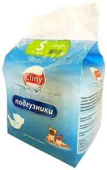 Подгузники для животных Cliny S 3-6кг 10шт